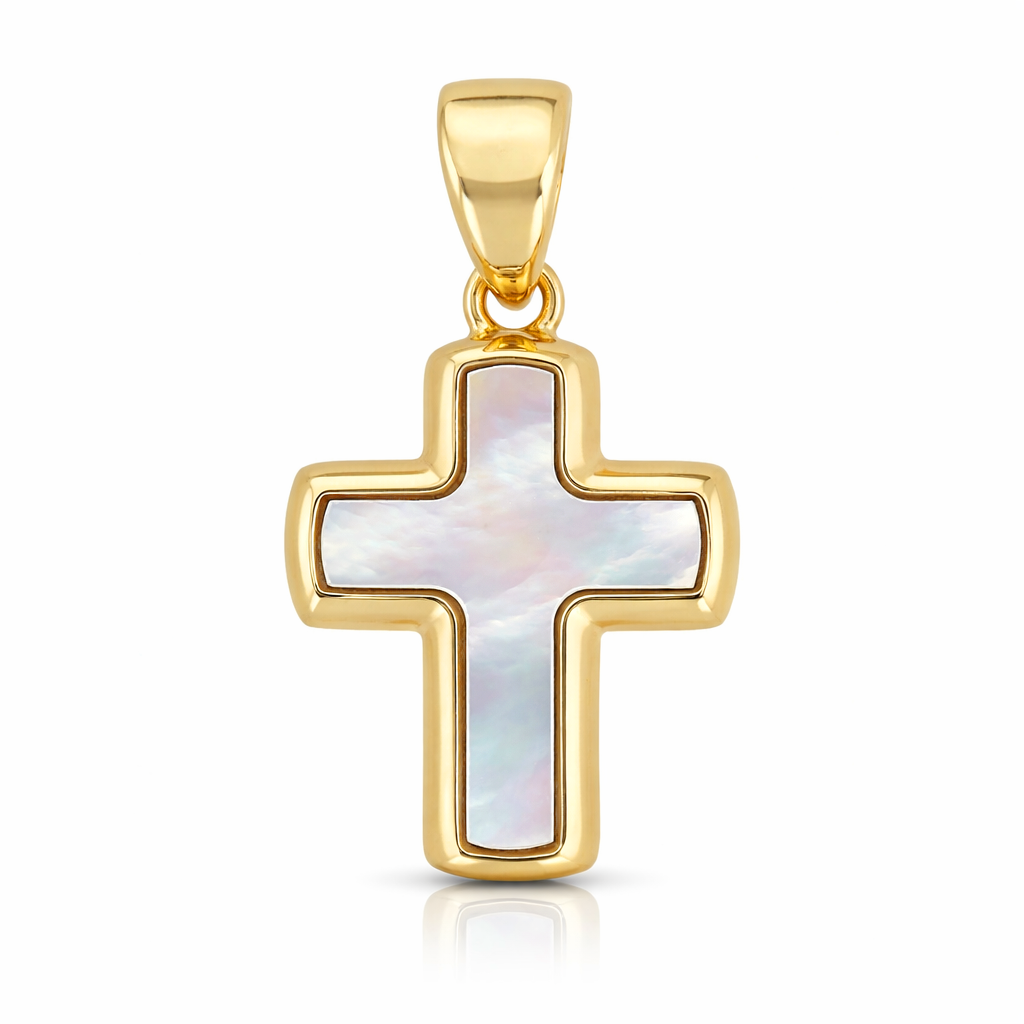 9Y PLAIN SMALL CROSS WITH M.O.P. INLAY