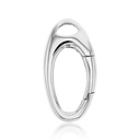 STERLING SILVER OVAL SPRING PUSH CLIP 1 (6.5MM X 12.3MM)