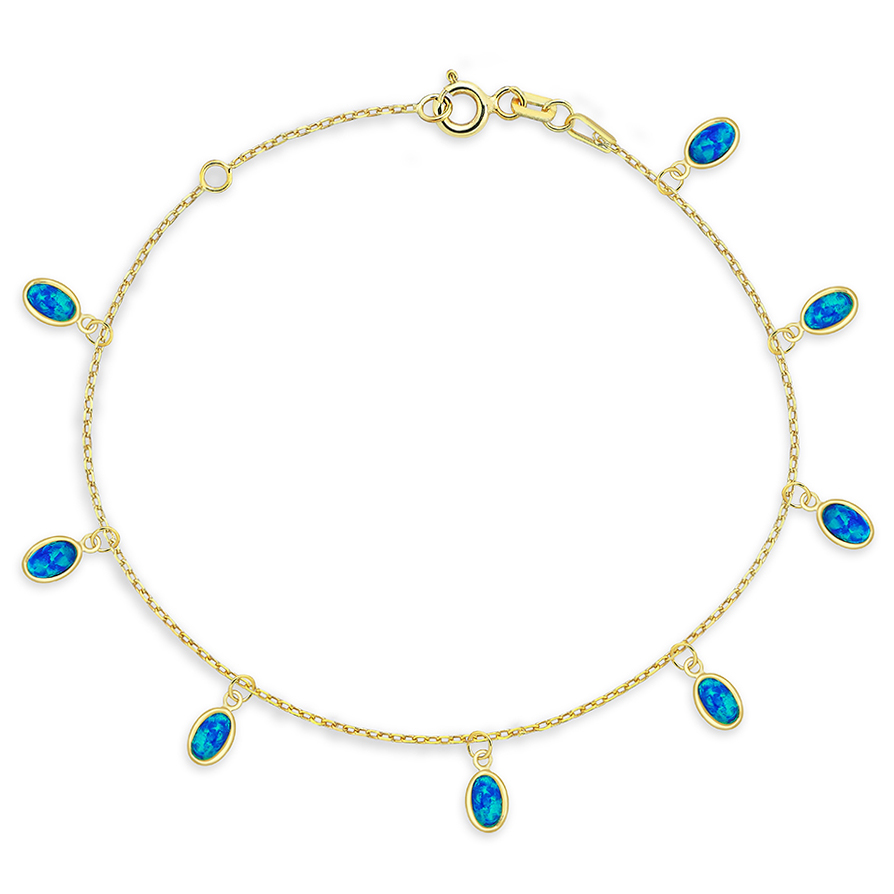 9Y SYNTHETIC OPAL DROPLET BRACELET