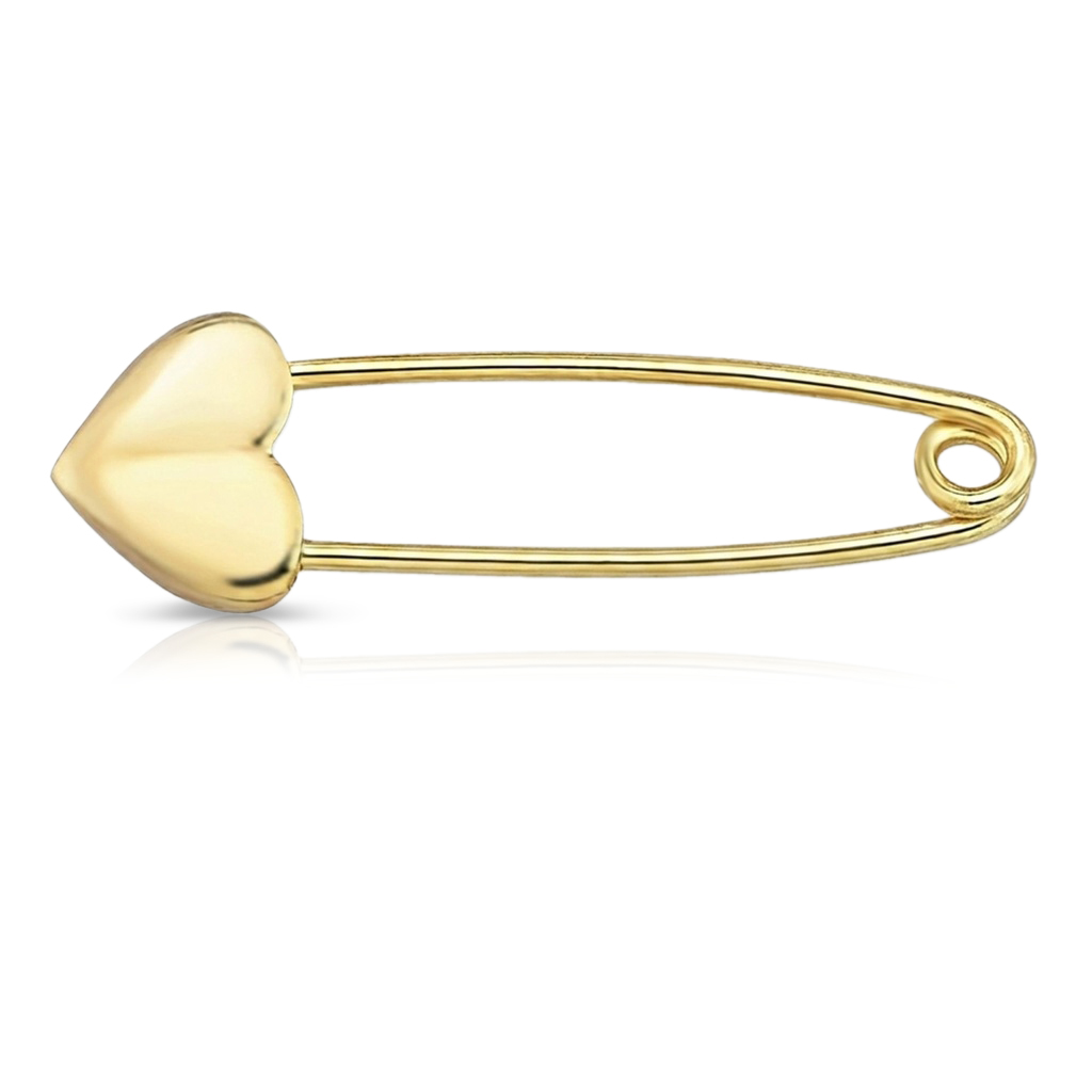 9Y HEART SAFETY PIN