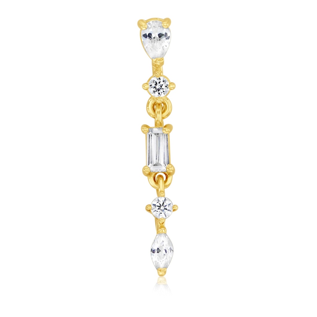 9Y MULTI CUT CZ DROP PENDANT