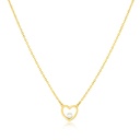 9Y HEART PENDANT FEATURING A PEARL