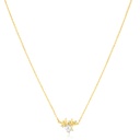 9Y PEARL WITH CZ CLUSTER SHAPED LIKE BUTTERFLY NECKLACE