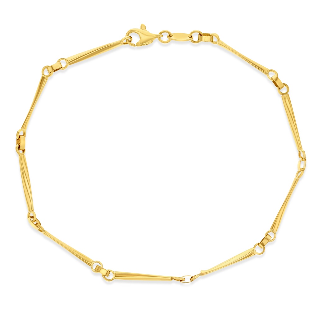9Y ELONGATED CURVED BAR LINK BRACELET