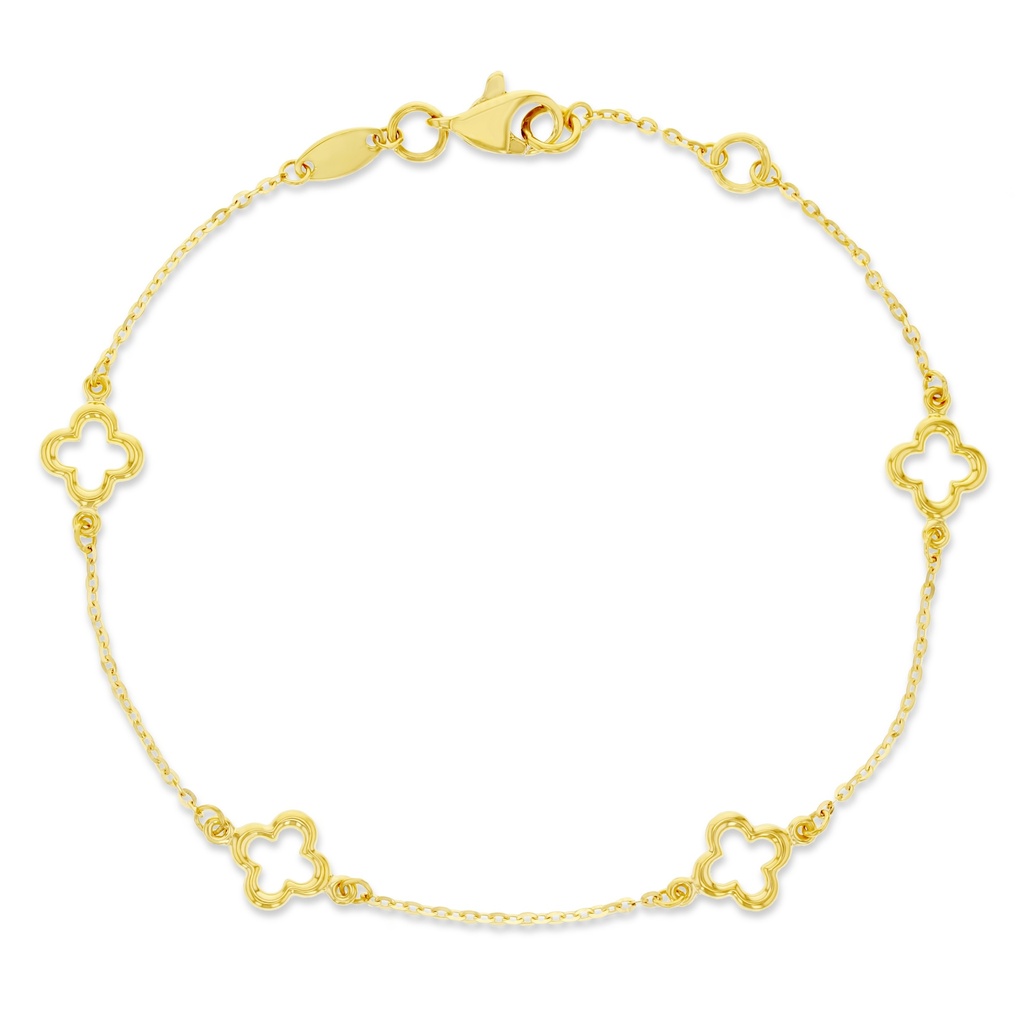 9Y FOUR OPEN CLOVER BRACELET