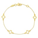 9Y FOUR OPEN CLOVER BRACELET