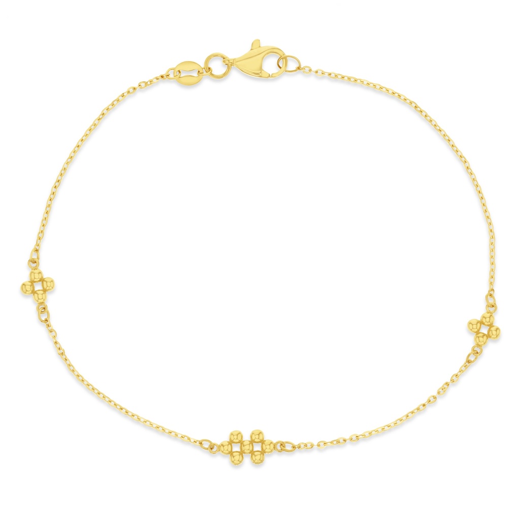 9Y FLOWER CLUSTER BEADS BRACELET