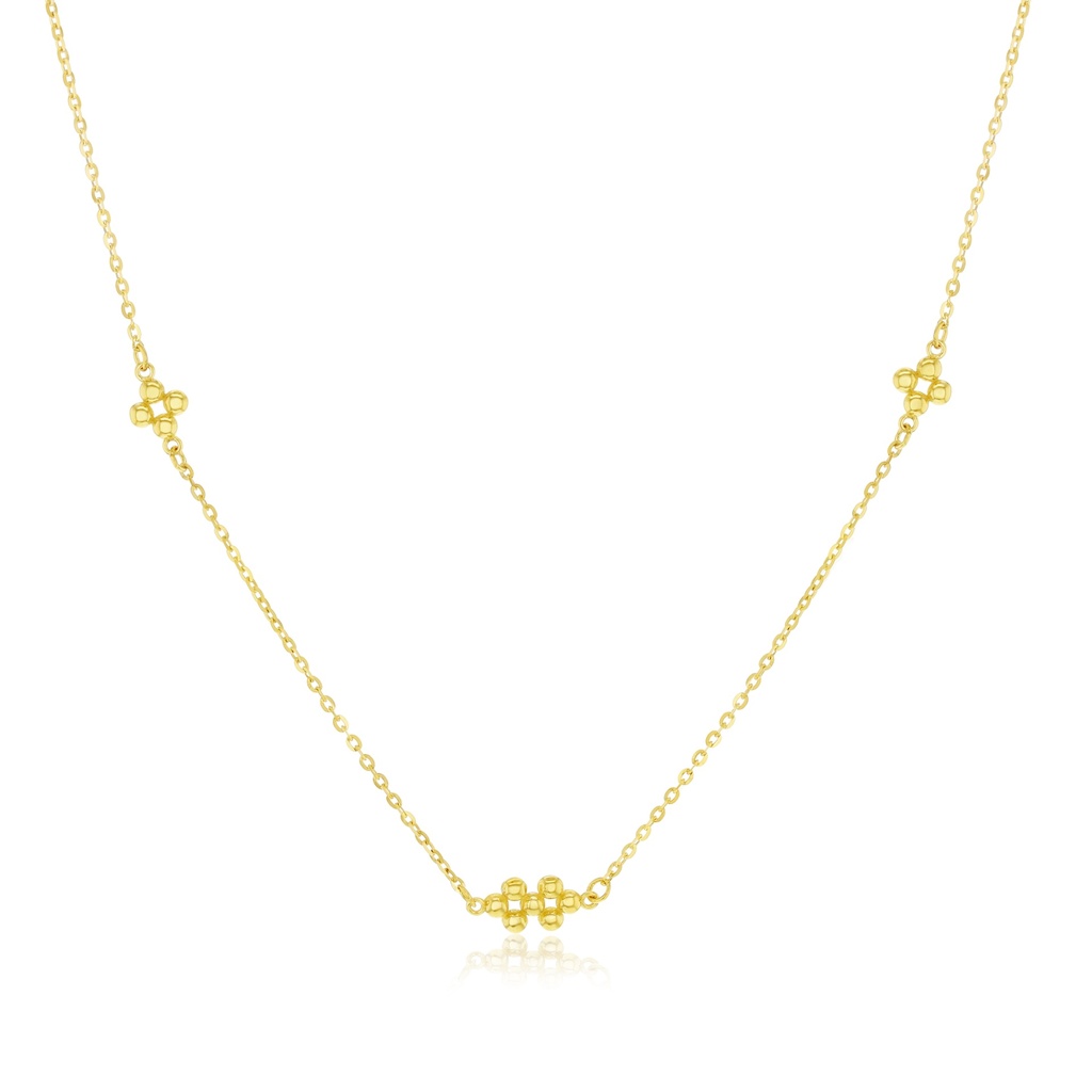 9Y FLOWER CLUSTER BEADS NECKLACE