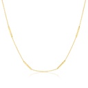 9Y STATION NECKLACE WITH TWISTED BAR SEGMENTS