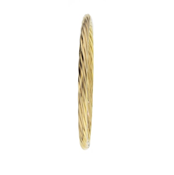 9CT SILVER FILLED TWIST 5MM BANGLE