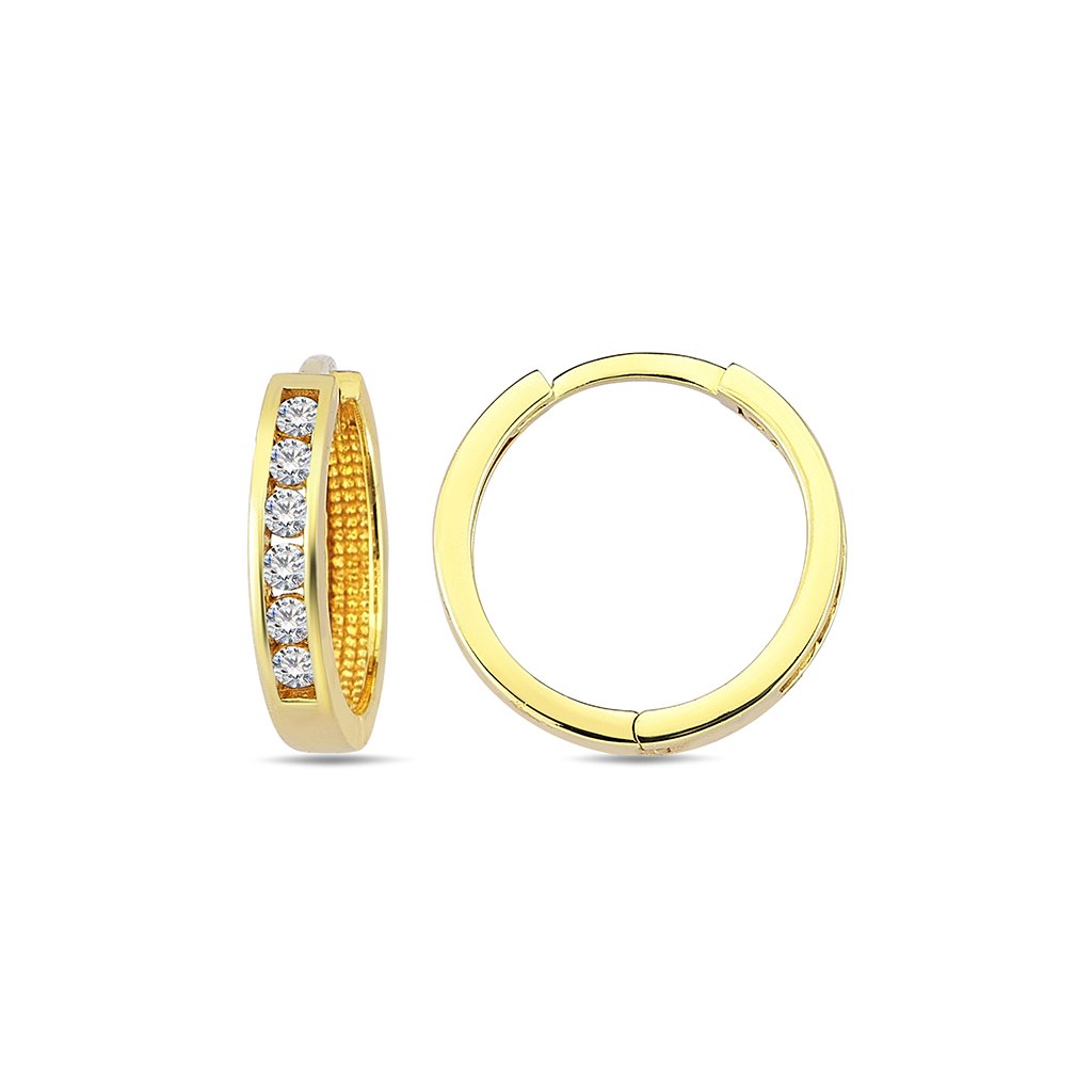 ## 9Y CZ SET 12MM HUGGIE