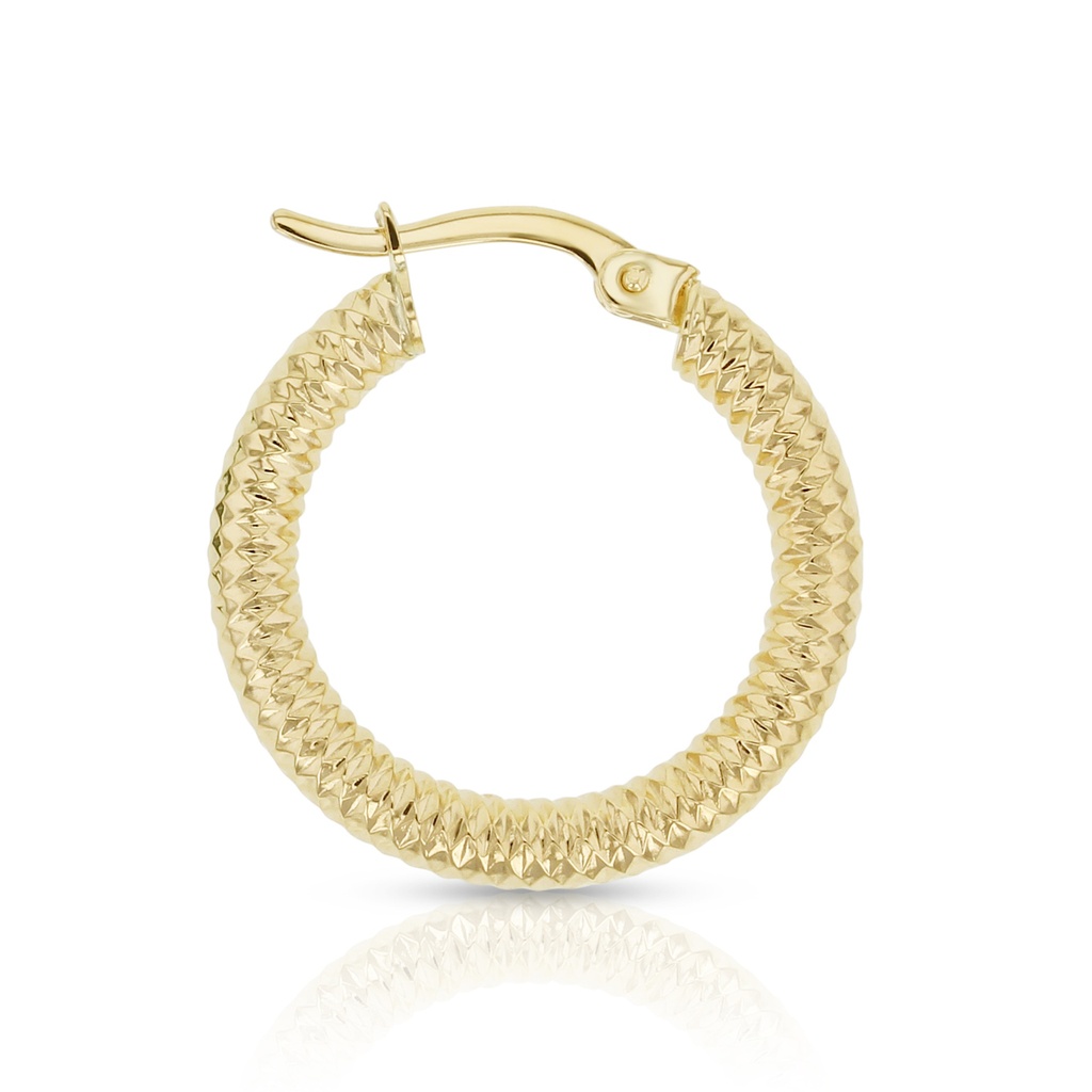 ## 9Y DIAMOND CUT 15MM HOOP