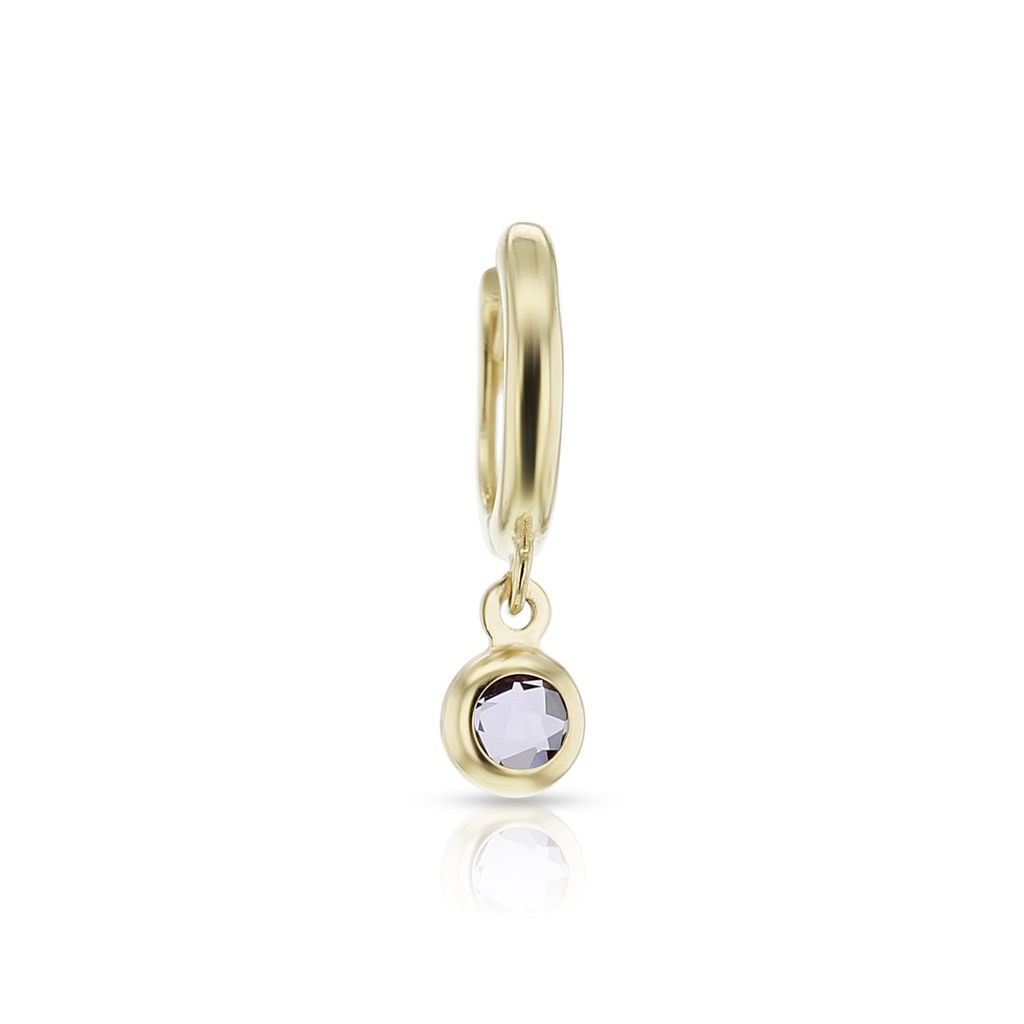 ## 9Y 8MM HUGGIES - AMETHYST DROP