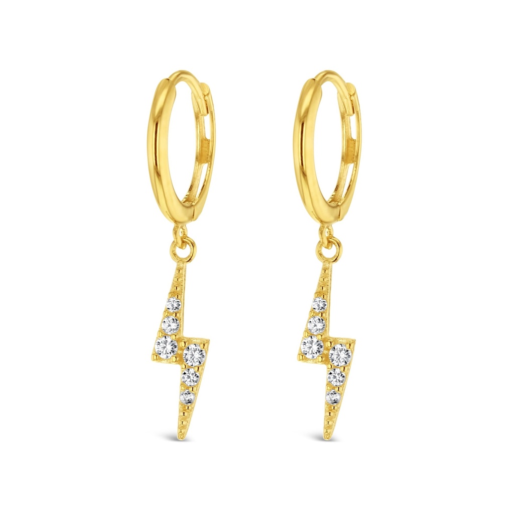 ### 9Y CZ LIGHTING BOLT HUGGIE