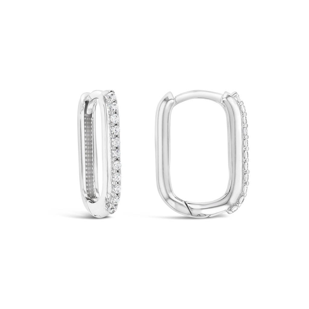 ## 9W CZ MEDIUM PAPERCLIP HUGGIE