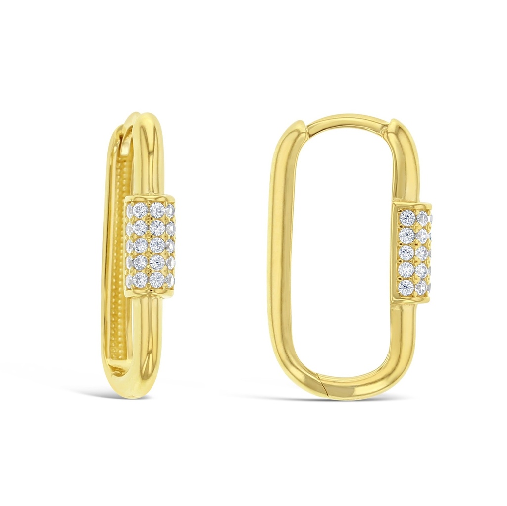 ## 9Y FANCY CZ PAPERCLIP HUGGIE