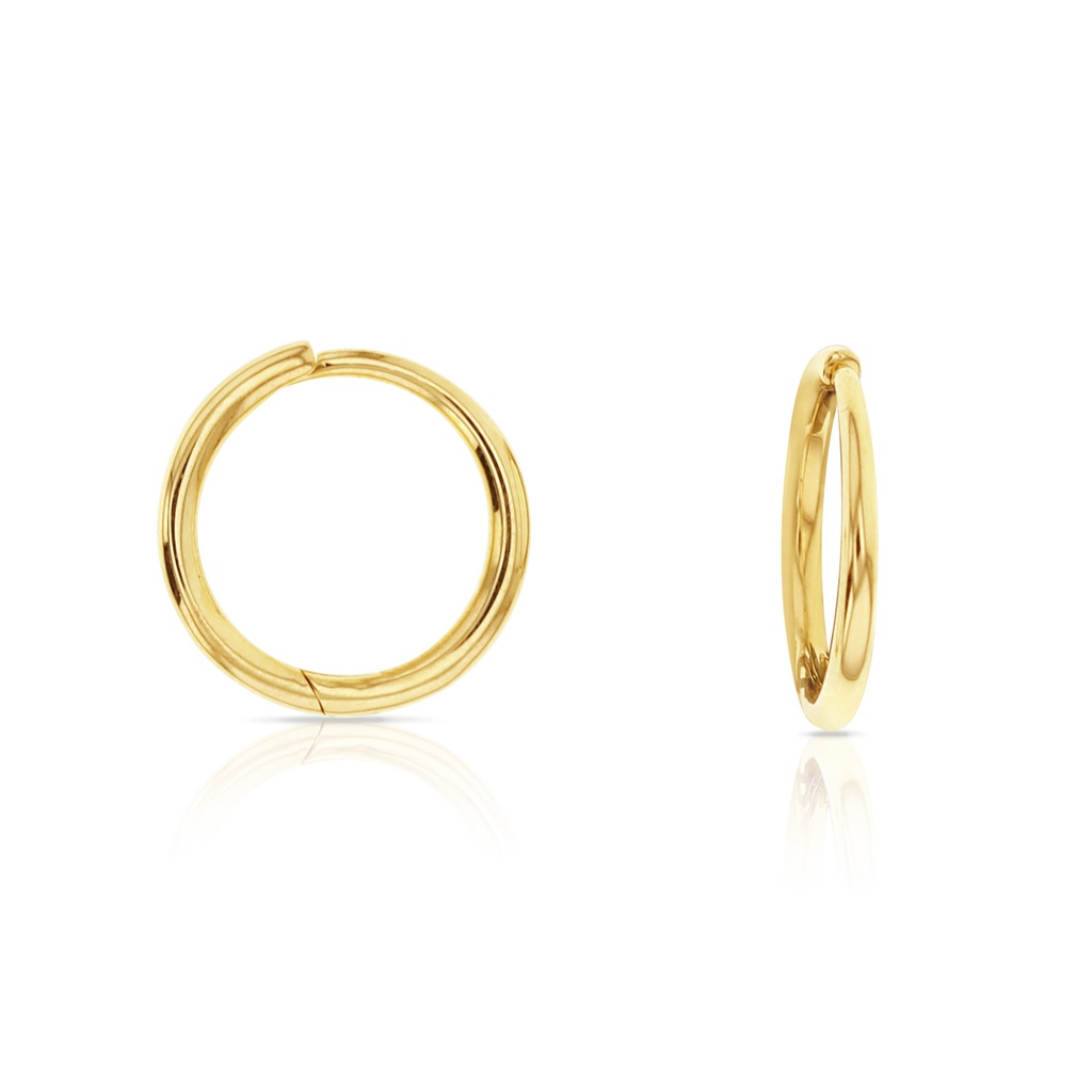 9Y MEDIUM PLAIN WIRE HUGGIE 10MM
