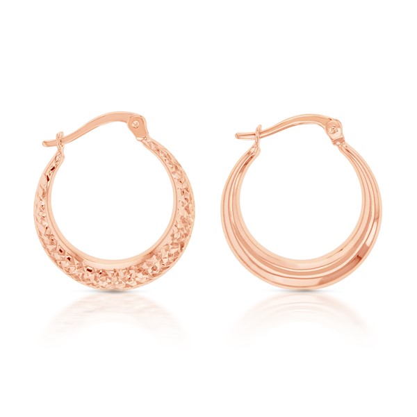 ## 9P DIAMOND CUT CRESCENT HOOP
