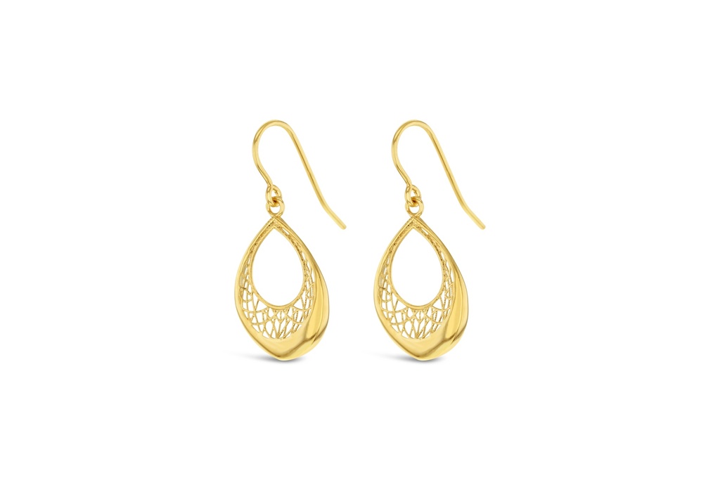 ## 9Y FILIGREE OPEN TEARDROP DROP