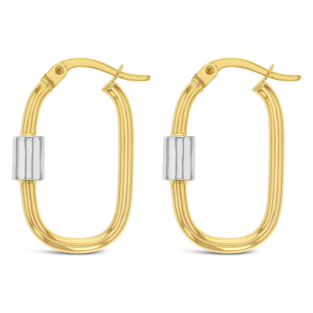 ## 9Y PAPERCLIP HOOP WITH WHITE DETAIL