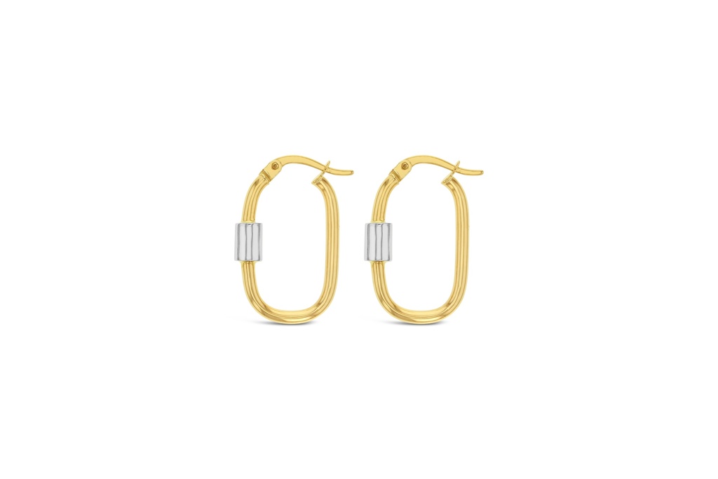## 9Y PAPERCLIP HOOP WITH WHITE DETAIL