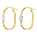 ## 9Y PAPERCLIP HOOP WITH WHITE DETAIL