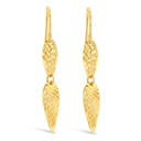 9Y DIAMOND CUT & FILIGREE DROP EAR