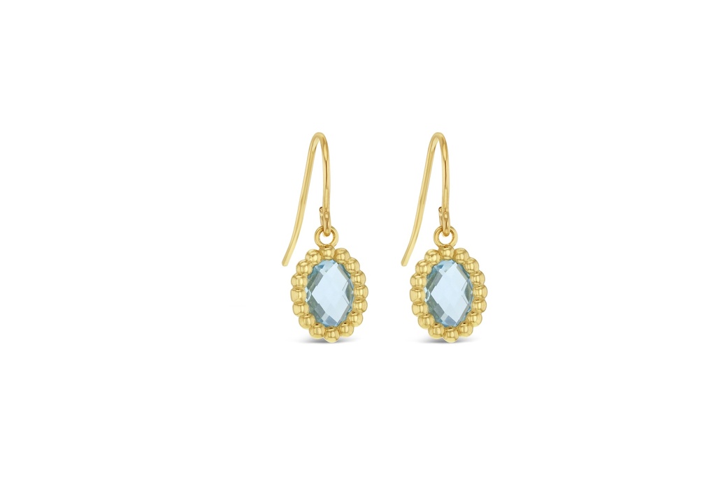 ## 9Y TOPAZ BEADED DROP EARRING