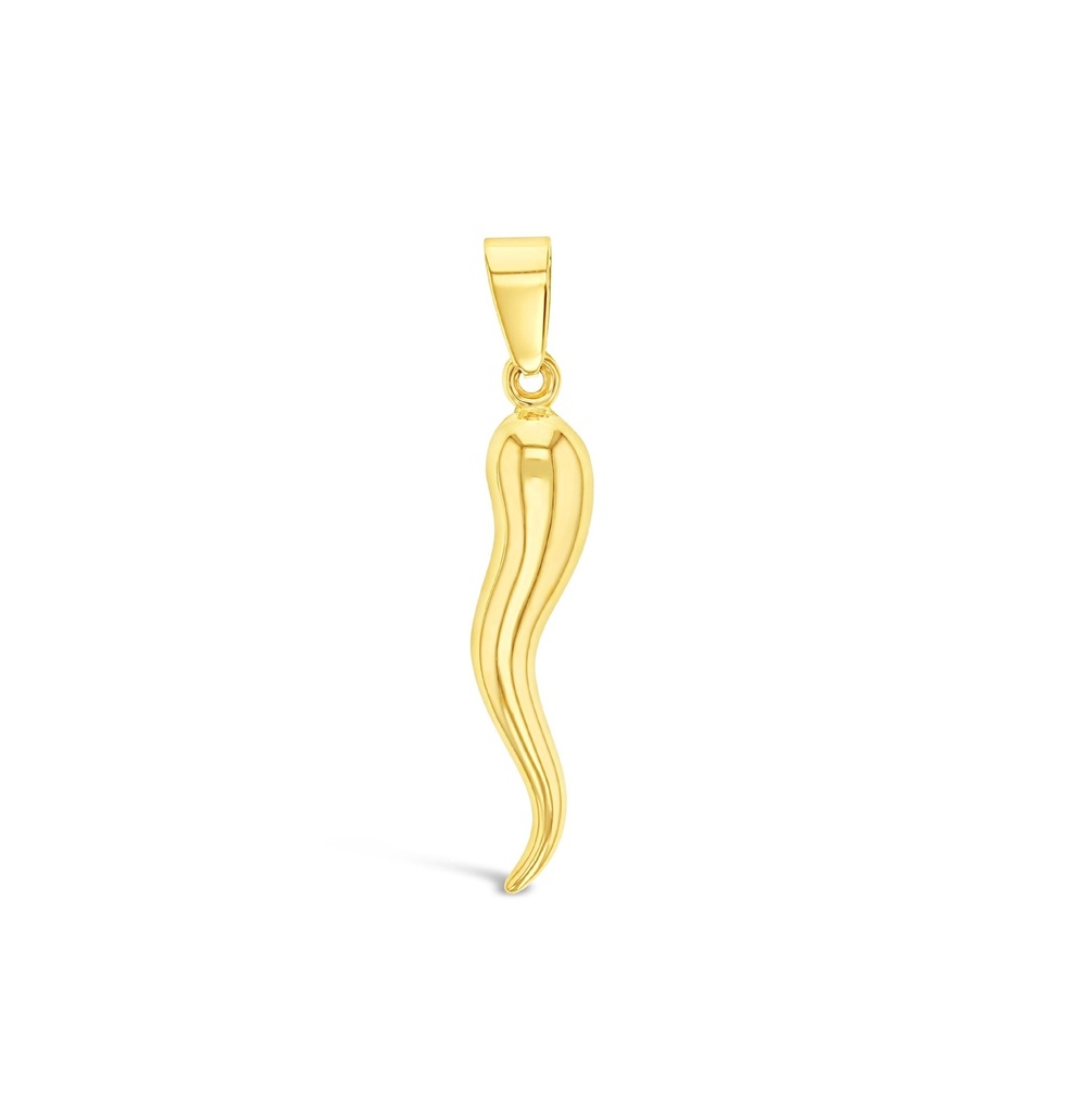 9Y LARGE HORN CHILLI PENDANT - 27.5MM