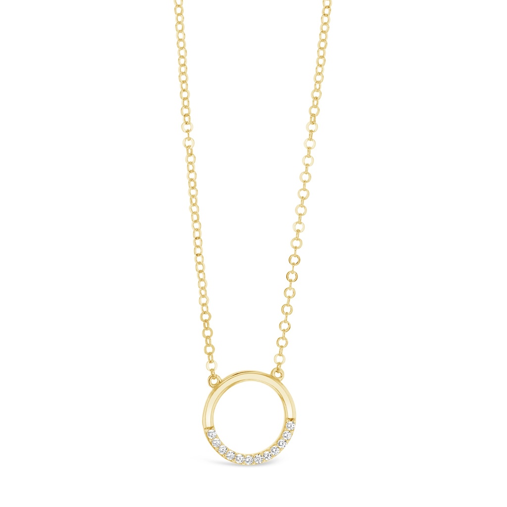 OPEN CIRCLE WITH CZ ON CCAH30 CHAIN