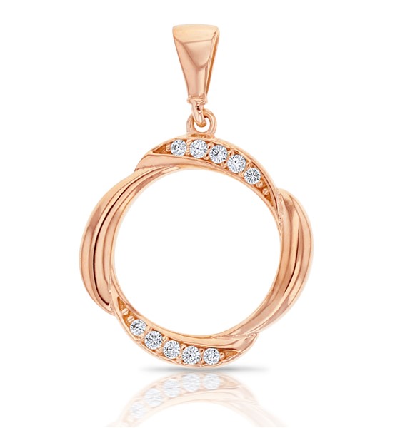 ## 9P CZ CROSS OVER CIRCLE PENDAN