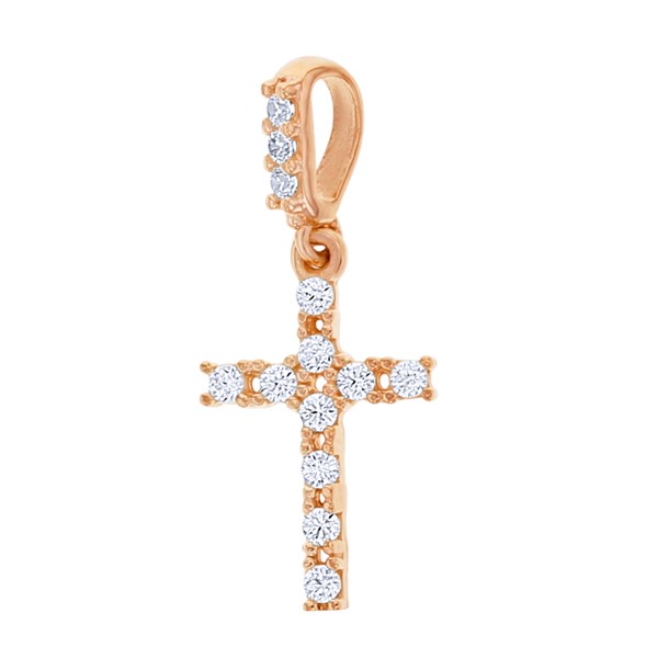 ## 9R CZ MINI CROSS PENDANT
