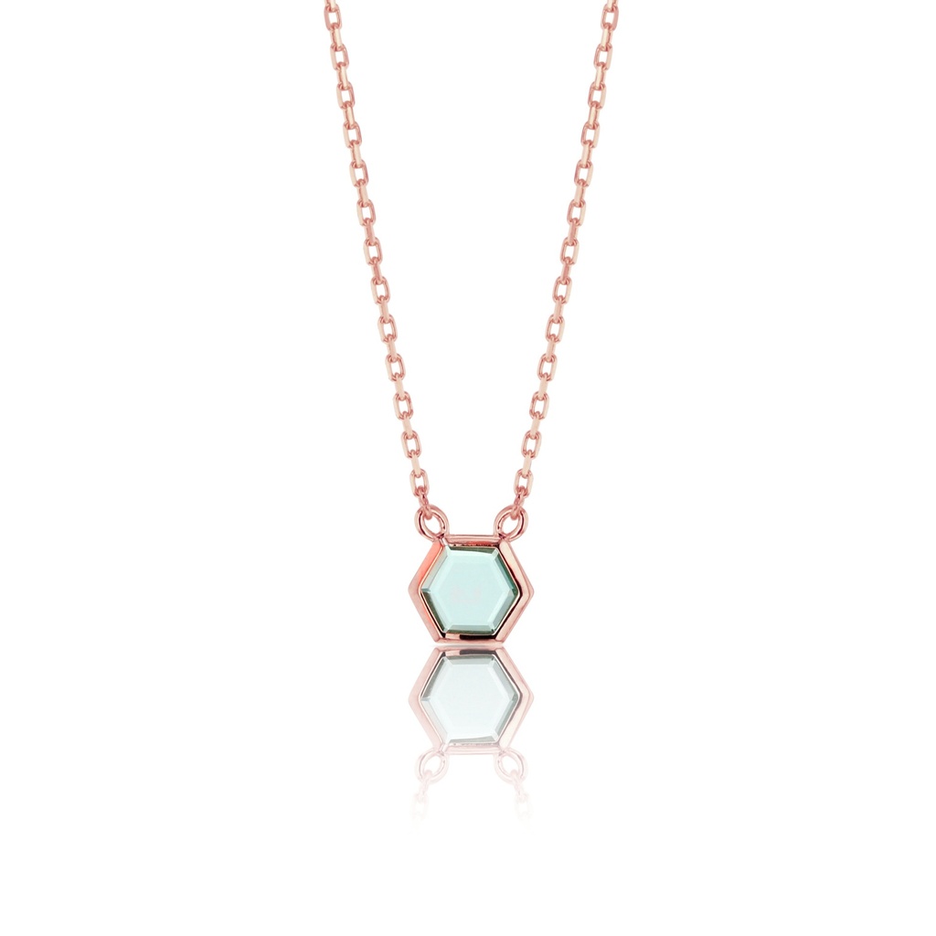 ## 9P HEXAGON TOPAZ NECKLACE