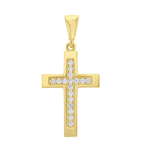 [STRCP46] ## 9Y CROSS CZ INNER PENDANT
