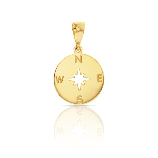 [PD68] ## 9Y FLAT COMPASS PENDANT