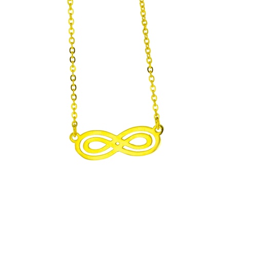 INFINITY IN INFINITY ON FINE HAMMERED CABLE CHAIN