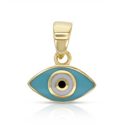 [PD75] ## 9Y EVIL EYE WITH LIGHT BLUE ENAMEL