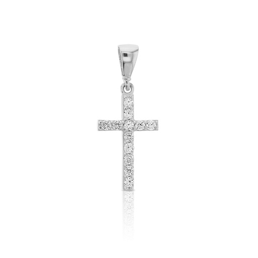 [STRCP55] ## 9W CZ SET CROSS PENDANT