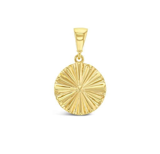 [PD77] ## 9Y RIPPLED WAVEY CIRCLE PENDANT