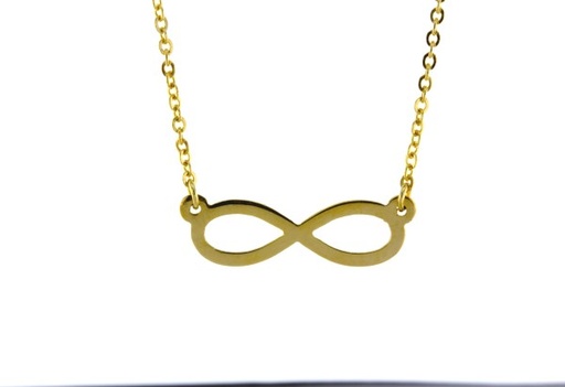 PLAIN INFINITY ON FINE HAMMERED CABLE CHAIN