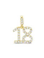 [STPD197] ## 9Y CZ SET '18' PENDANT