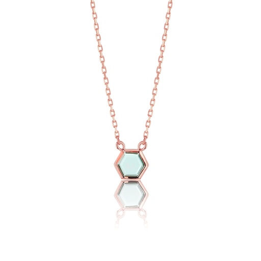 [BB96] ## 9P HEXAGON TOPAZ NECKLACE