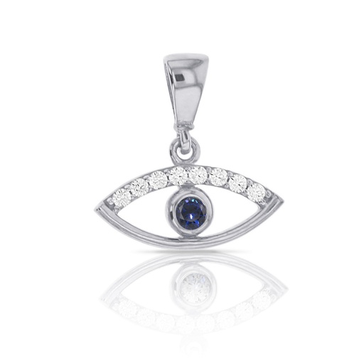 [STPD318] 9W FANCY CZ SET EVIL EYE PENDANT