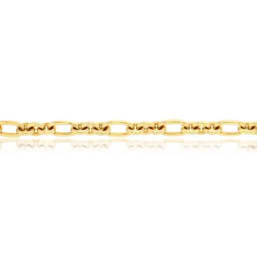 9CT SILVER FILLED CABLE 3+1 - 8.0MM WIDE - 14MM LONG LINK - 2.0MM WIRE