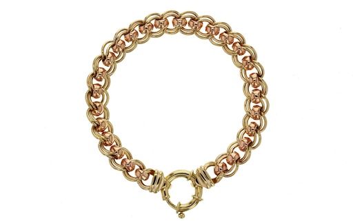 9CT SILVER FILLED DOUBLE CURB ROLLER 9MM