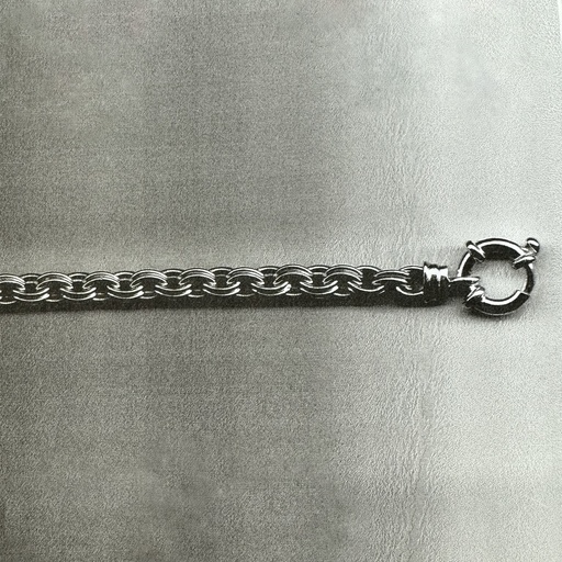 9CT SILVER FILLED DOUBLE OVAL CABLE RINGS 6.5MM