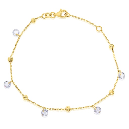 [BB86] 9Y BALL & CRYSTAL DROPS BRACELET