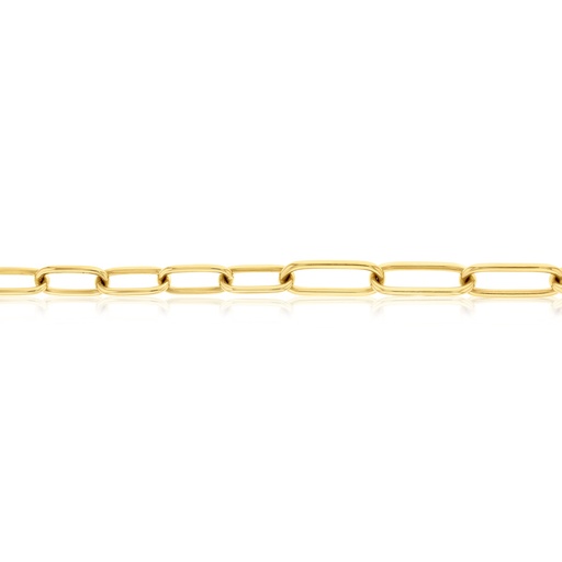 9CT SILVER FILLED ROUNDED PAPERCLIP GRADUATED PLAIN