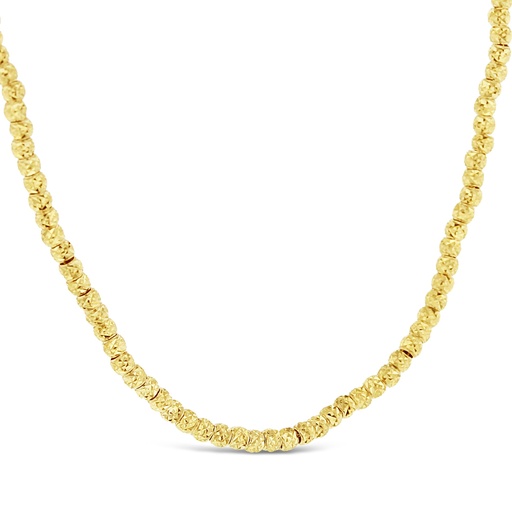 [BB132] 9Y DIAMOND CUT BEAD NECKLACE