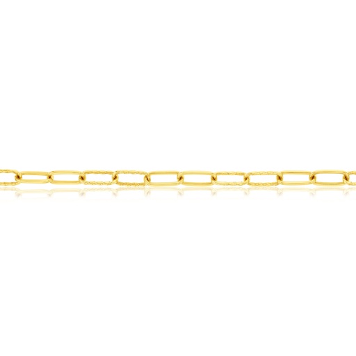 9CT SILVER FILLED ROUNDED PAPERCLIP SMALL PLAIN & TWIST ALTERNATING